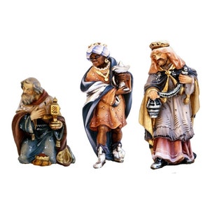 Set of Three Kings - Baroque Set of Three Kings for wooden Nativity Scene set,Life Size Nativity Figurines,Religious Catholic Christian