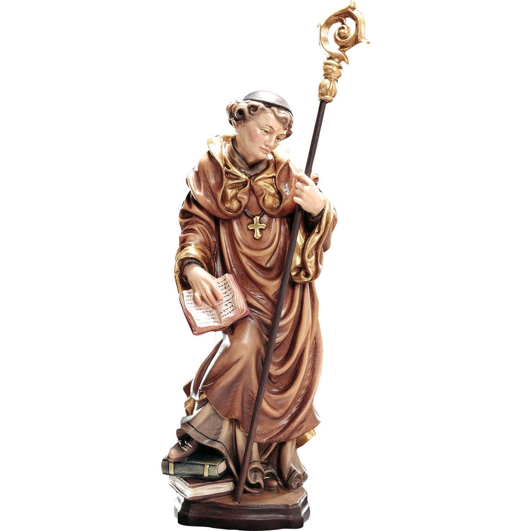Saint Adelphus Wooden Statue, Hand-painted Religious Icon - Etsy
