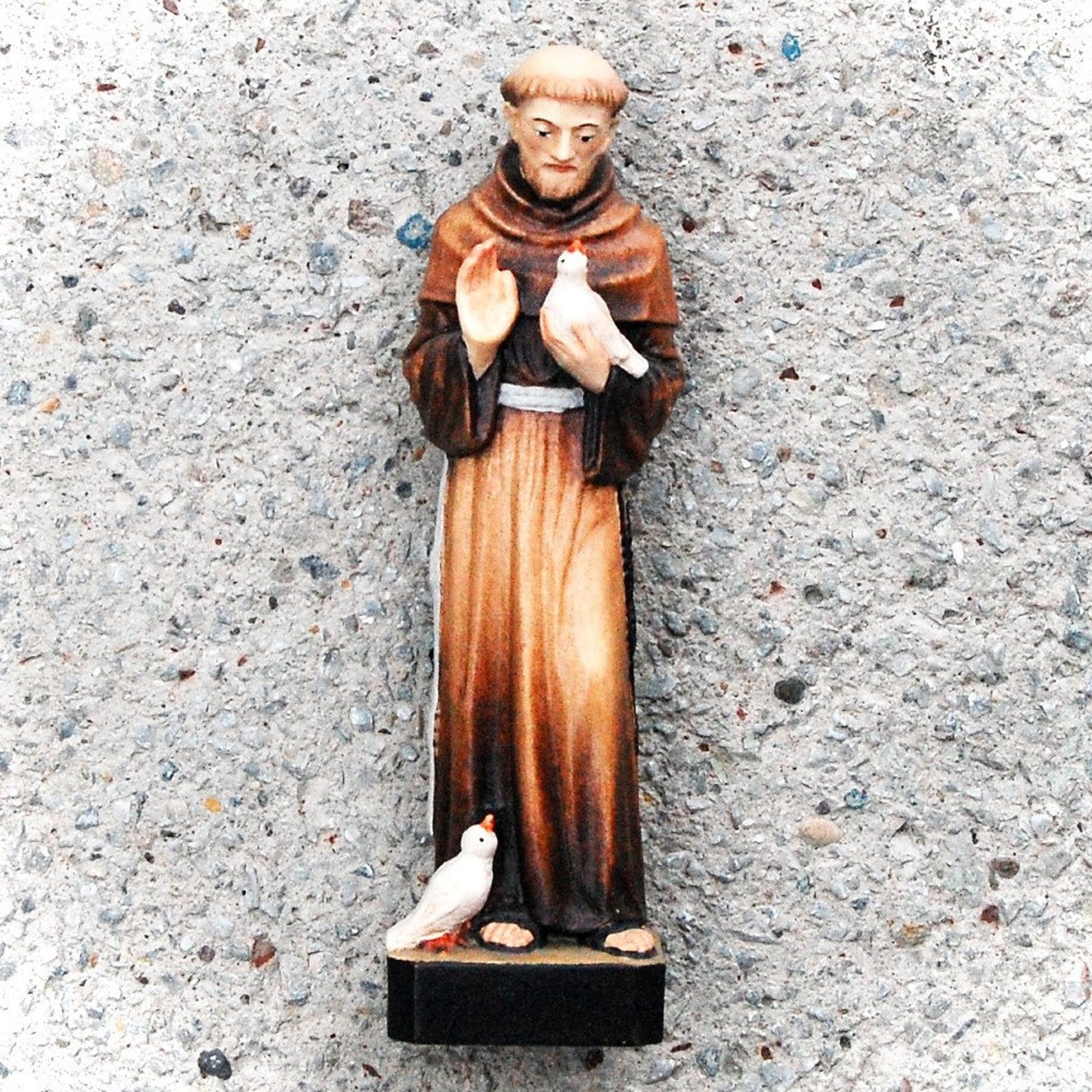 Saint Francis Wooden Statue Life size Saint Sacred Religious Etsy