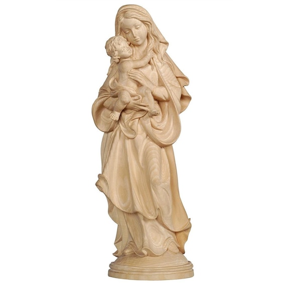 Madonna of Peace Wooden Statue, Life Size Religious Statues