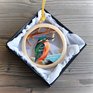 Kingfisher Wall Hanging Wooden Kingfisher Picture Wall Hanging