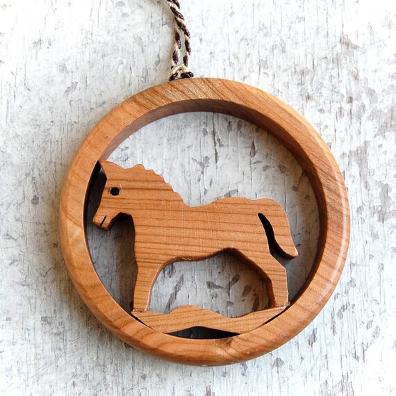 Wooden Horse Decoration Etsy