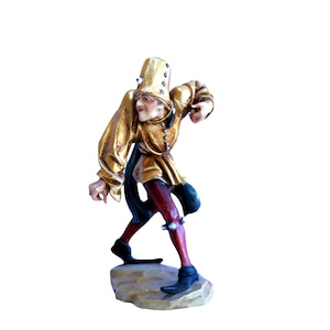 Moresca Dancer - Burgundy - Religious gifts, home decor gifts, Unique gifts, Wooden gifts, Christmas gifts, Wood Carving, Wooden statue