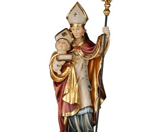 Saint Alban Wooden Statue, Hand-Painted Gold Leaf, Catholic Gift