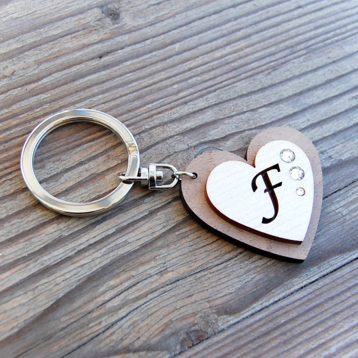 Wooden Alphabet Keyrings Unique Gifts for Women,men, Children - Etsy