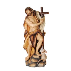 Saint John Baptist Wooden statue, Religious Statues, Catolic Statues, Church supplies, Catholic supplies, Original gifts, Saint statues