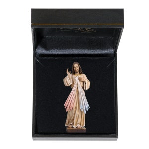 Goddelijke barmhartigheid met houten kist, levensgrote heilige heilige religieuze beelden sculpturen, kerkbenodigdheden, religieuze katholieke decoratie