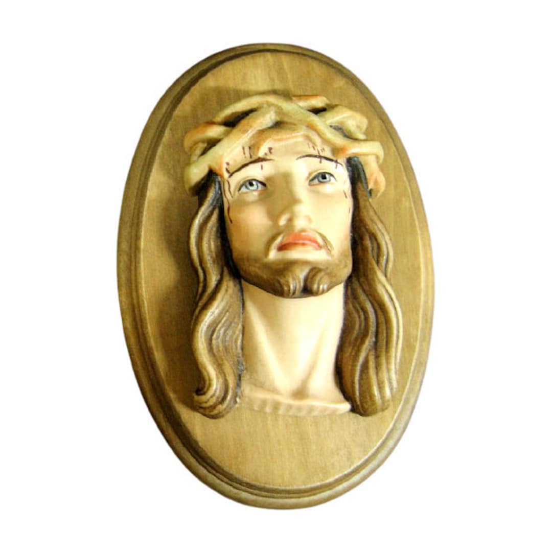 Wooden Jesus Relief Ornament Decoration Relief Etsy UK