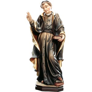 Saint Jean-Baptiste de La Salle, statue en bois, statues religieuses, statues catholiques, fournitures d'église, fournitures catholiques, cadeaux originaux, saint