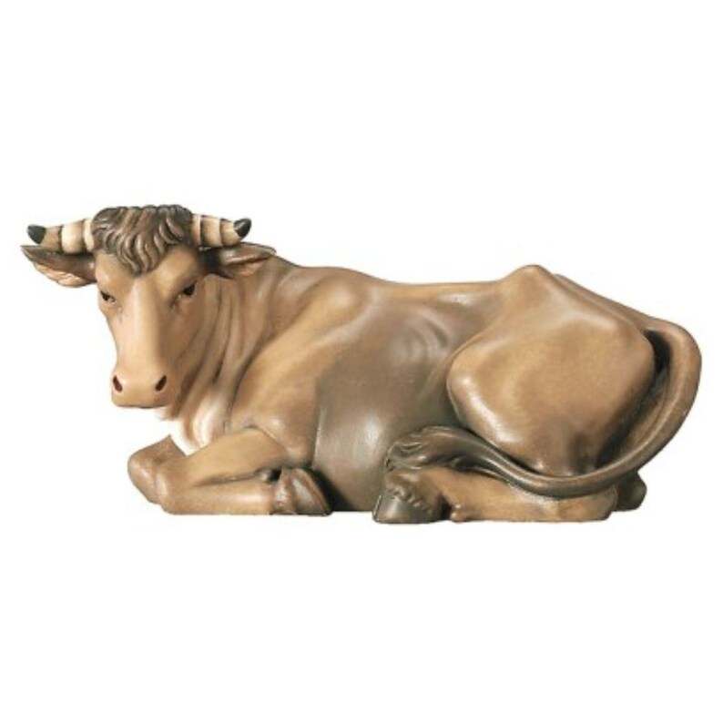 Oxgift Hand-painted Wooden Nativity Ox Figurine - Religious Gift, Made in ...