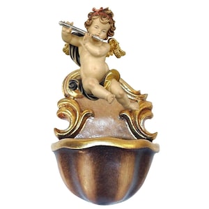 Holy water font Angel with flute Religious supplies, Church Supplies, Religious Catholic Christian gifts, Catholic gifts, Holy water fonts