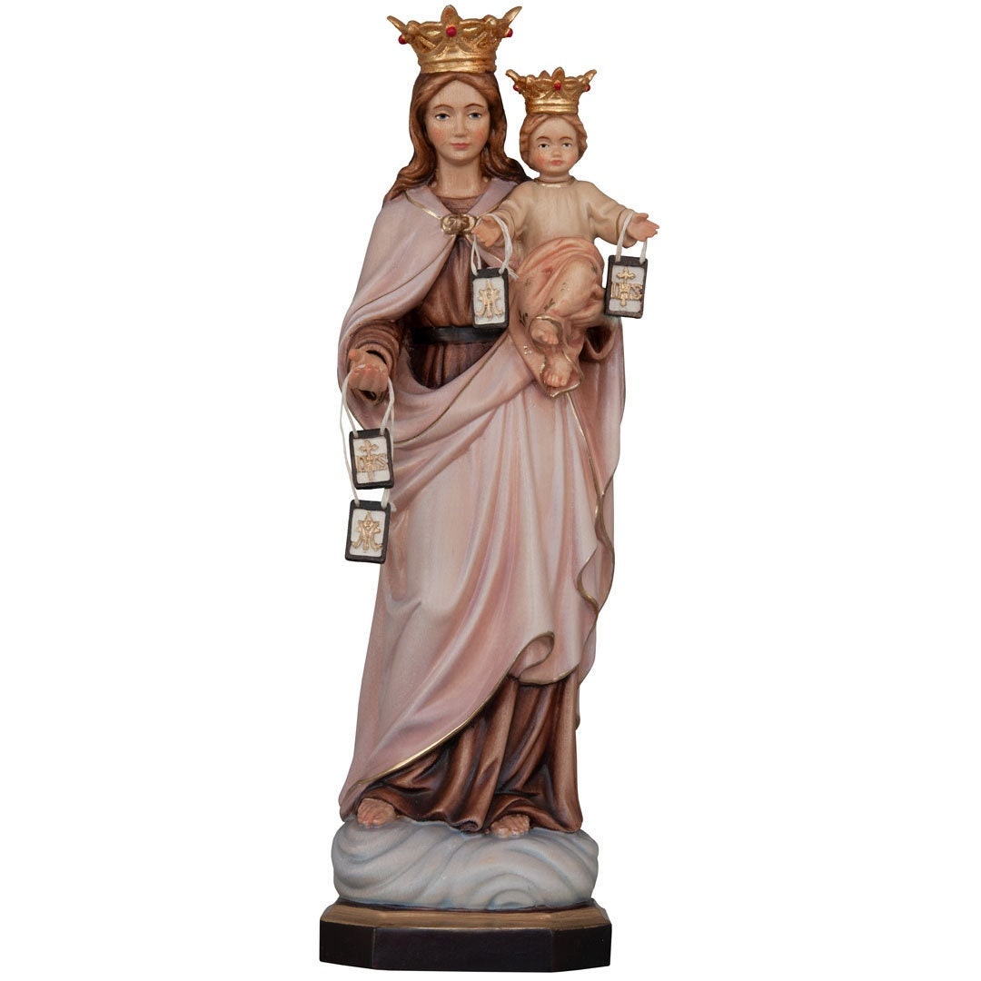 Our Lady of MT Carmel -Religious Catholic statue, Religious decoration, Wooden decoration, Wooden gifts, Gifts for Christian, Church