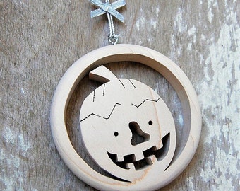 Houten pompoenornament