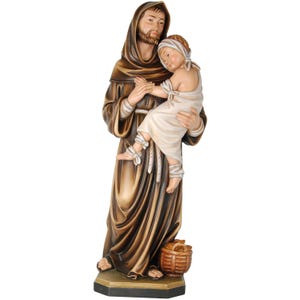 Saint John of God Wooden statue, Religious Statues, Catolic Statues, Church supplies, Catholic supplies, Original gifts, Saint statues