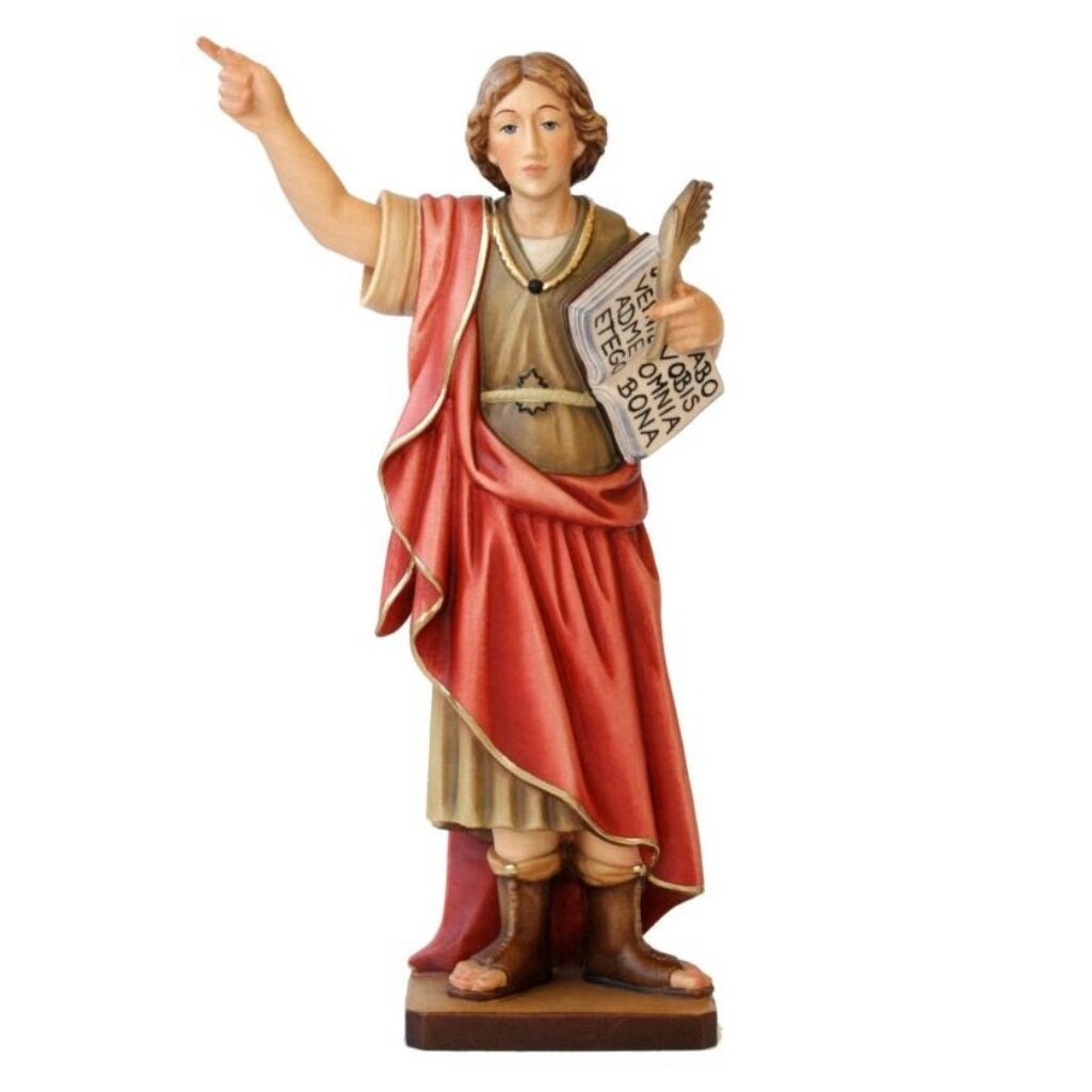Saint Pancratius wooden statues Religious Catholic statues, Statue of Saint Pancras, patron saint of work and health, Figure statue of Saint