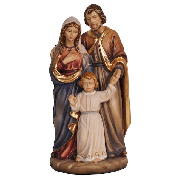 Hand Carved Holy Family Nativity Scene, Wooden Christmas Decor