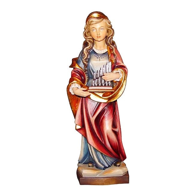 Saint Cecilia Wood Statue, Catholic Religious Gift, Church Supplies - Etsy