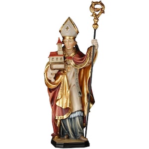 Saint Ansgar Wooden statue, Religious Statues, Catolic Statues, Church supplies, Catholic supplies, Original gifts, Saint statues
