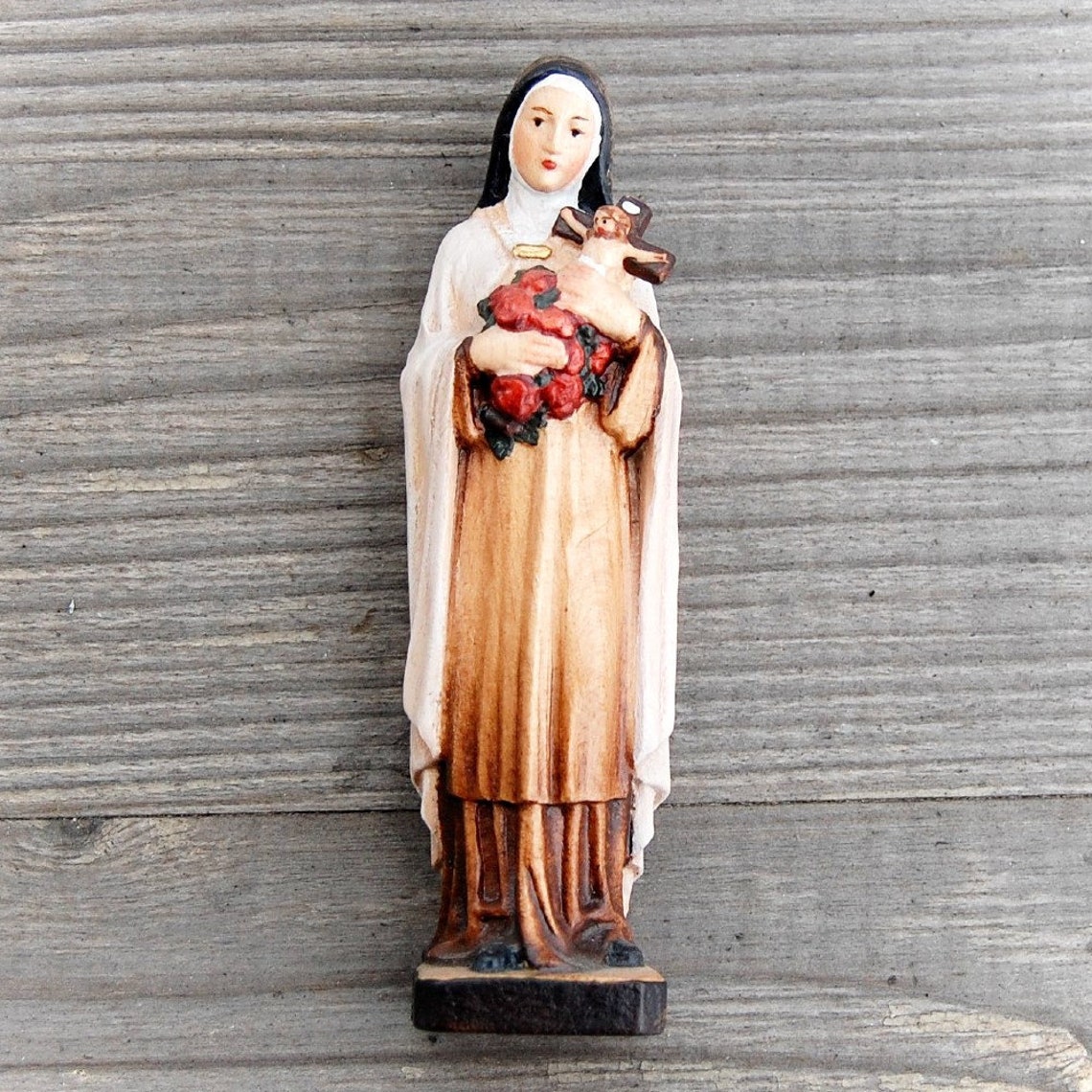 Saint Therese of Lisieux Wooden Statue Life size Saint Sacred Etsy