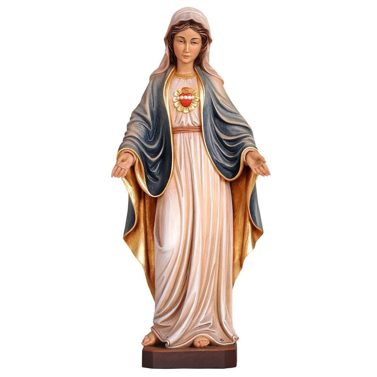 Sacred Heart of Mary Wooden Statue, Hand Carved Religious Gift - Etsy