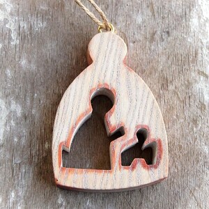 Wooden Crib Decoration Wooden Nativity Crib Decoration, Nativity decoration, Christmas nativity gift, Wooden Crib