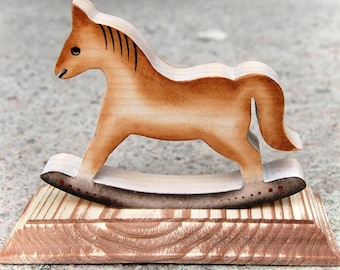 Wooden Rocking Horse Decoration