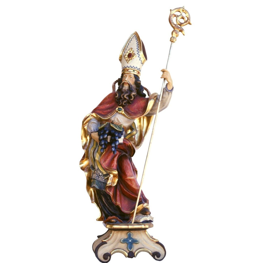 Saint Urban Wooden Statue, Life Size Saint Sacred Religious Statues