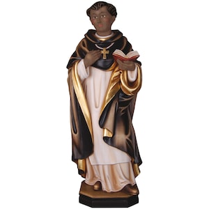 Saint Martin Porres Wooden statue, Religious Statues, Catolic Statues, Church supplies, Catholic supplies, Original gifts, Saint statues