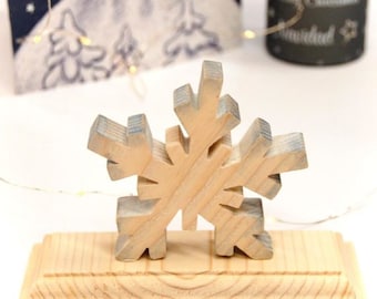 Wooden Snowflake Christmas Decoration Ornament- Winter decorations