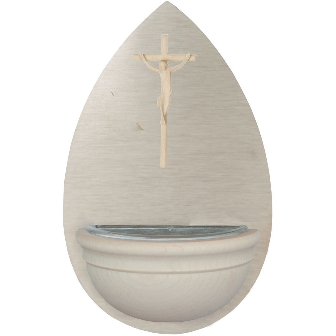 Holy Water Font With Small Crucifix Wooden Slate Holy Water Etsy