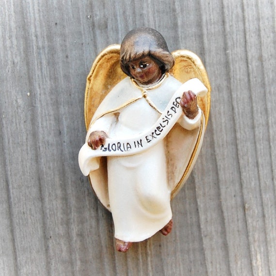 Verkündigungsengel Engel für Krippenfiguren Größe 9 cm  Holz bemalt AM 