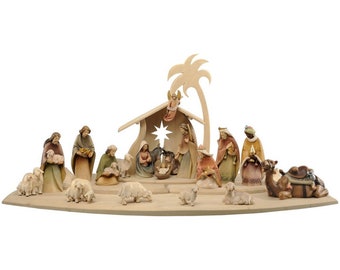 Morning Star Nativity Set -Stable and 19 figurines - Religious decoration, Religious gifts, Wooden decoration, Wooden gifts, Nativity