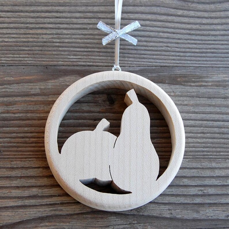 Wooden Fruit Ornament Etsy