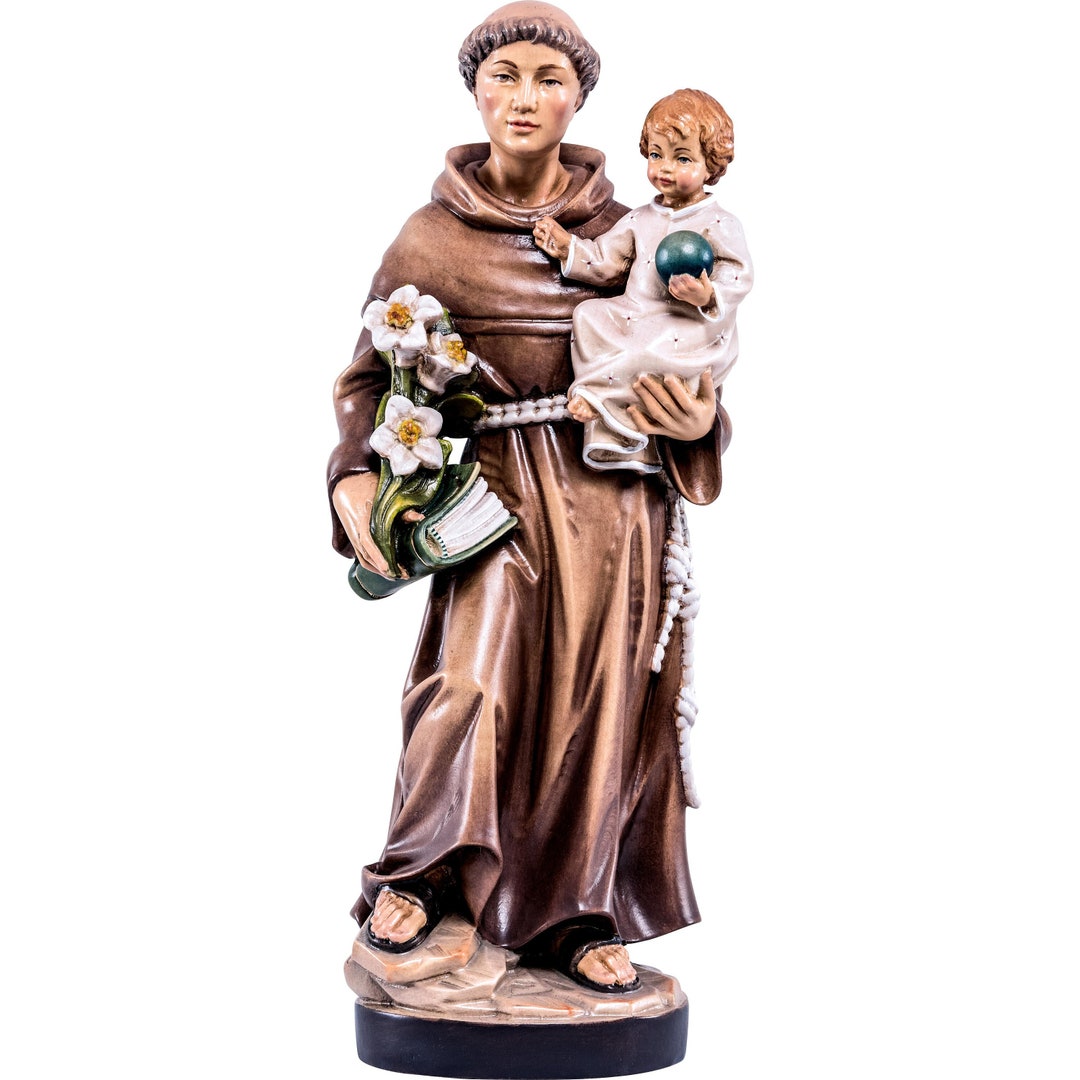 St.anthony Wooden Statue, Life Size Saint Religious Statues Sculptures