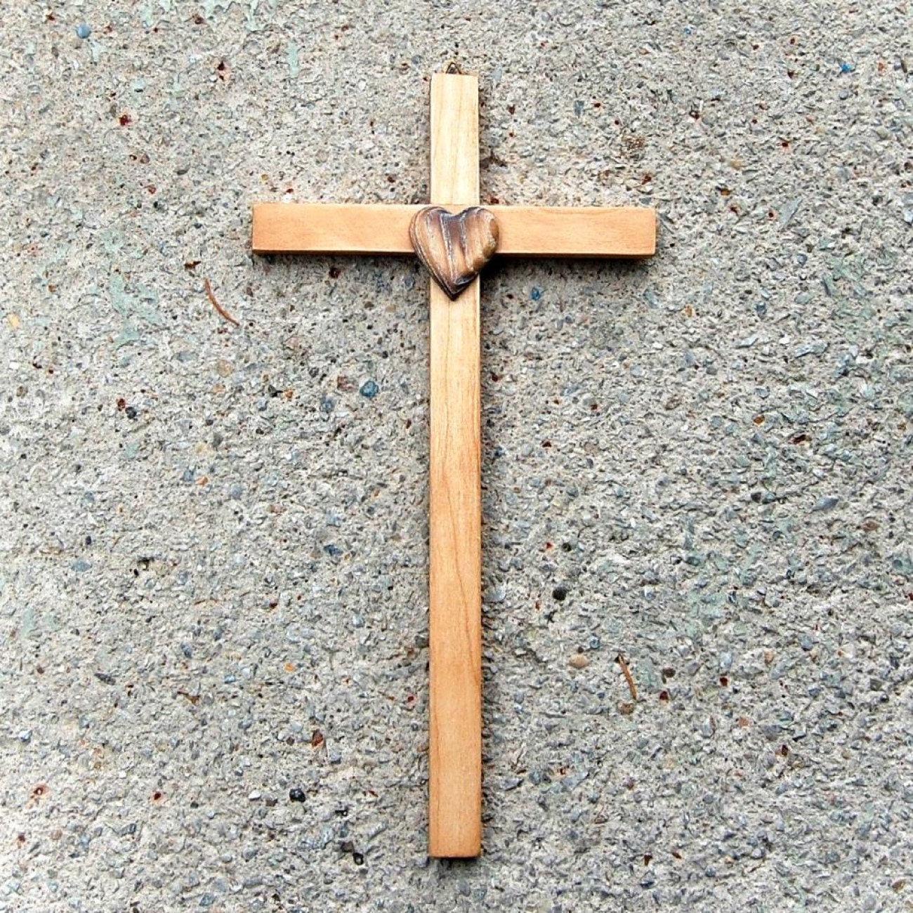 Small Wall Cross With Heartreligious Catholic Christian Etsy