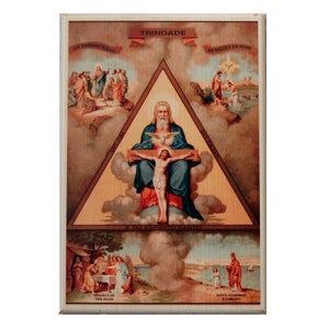 Cuadro de madera Santísima Trinidad - Regalos religiosos, regalos católicos, cuadro de madera, cuadros de madera para pared, regalos originales, decoración en madera