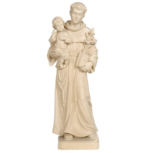 St. Anthony with Child Wooden Statue, Life size Saint Religious Statues Sculptures,Church supplies,Religious Catholic christian gifts, image 2