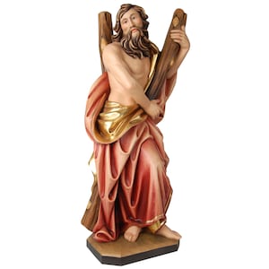 Saint Andrew Wooden statue, Religious Statues, Catolic Statues, Church supplies, Catholic supplies, Original gifts, Saint statues