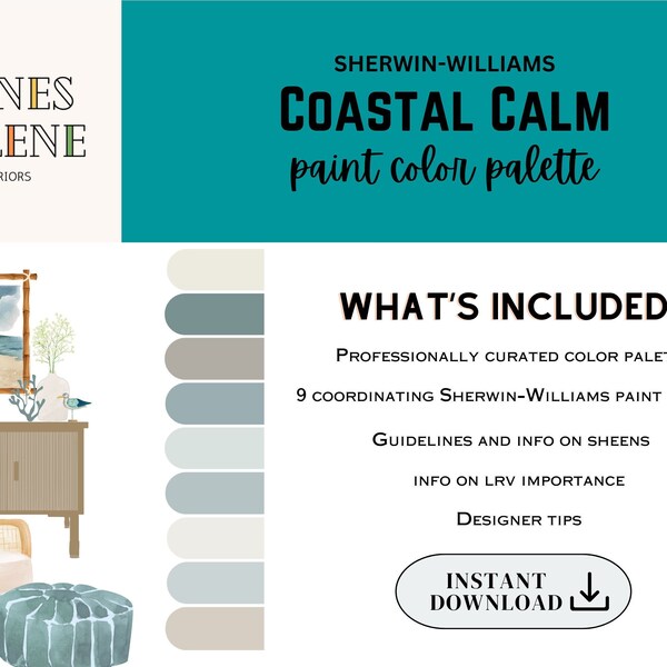 Benjamin Moore Coastal Palette Blue Paint Scheme Beach House Color ...