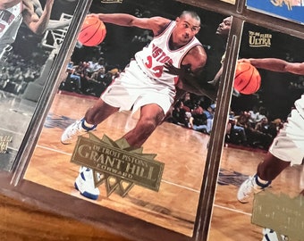 1990s Grant Hill - Pistons - NBA Basketball cards - Fleer - upper deck - flair