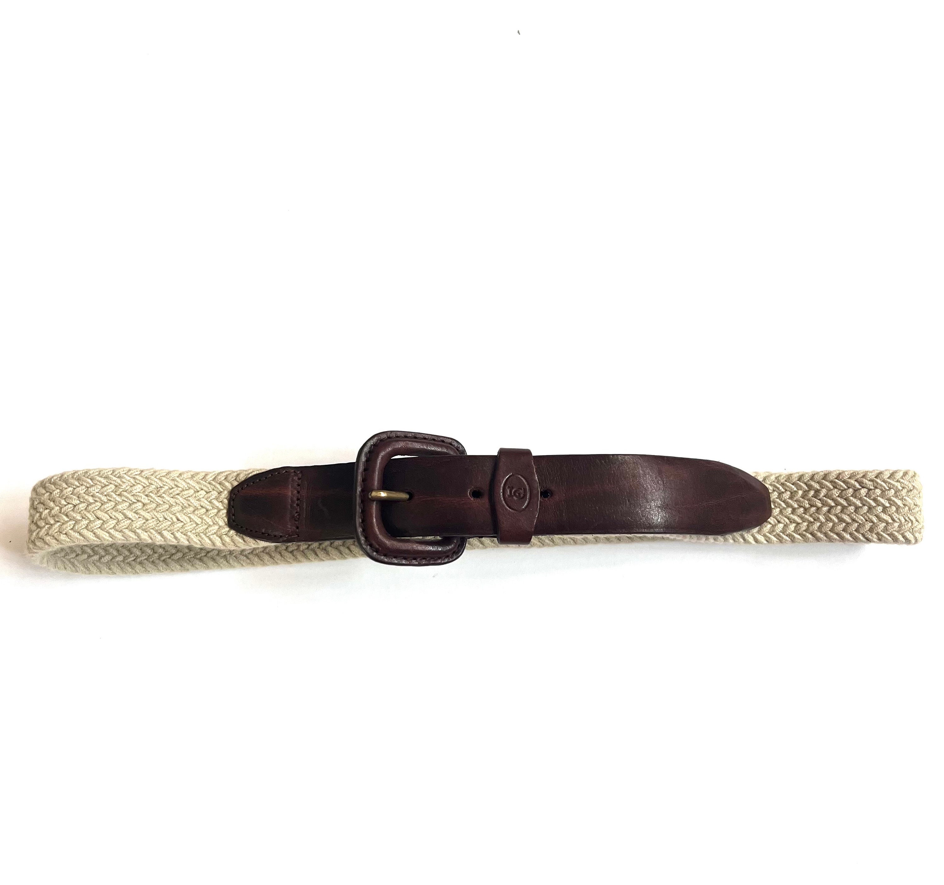 Vintage Liz Claiborne Braided Tan Leather Belt with Gold Buckle 36 inches long Liz Claiborne ~ Women main image 2