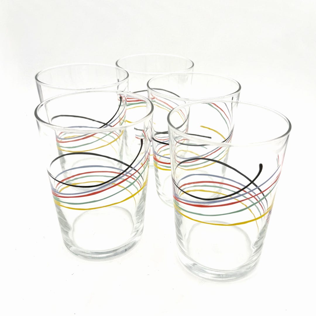 Studio Nova Color Threads Set of 5 Colorful Glasses - Etsy