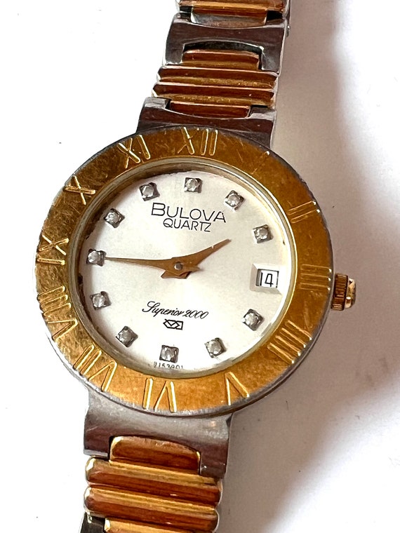 Vintage Bulova Quartz Superior 2000 two toned watc