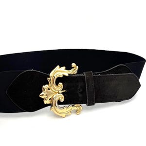 Large Black Belt Gold Western - Etsy display picture 2