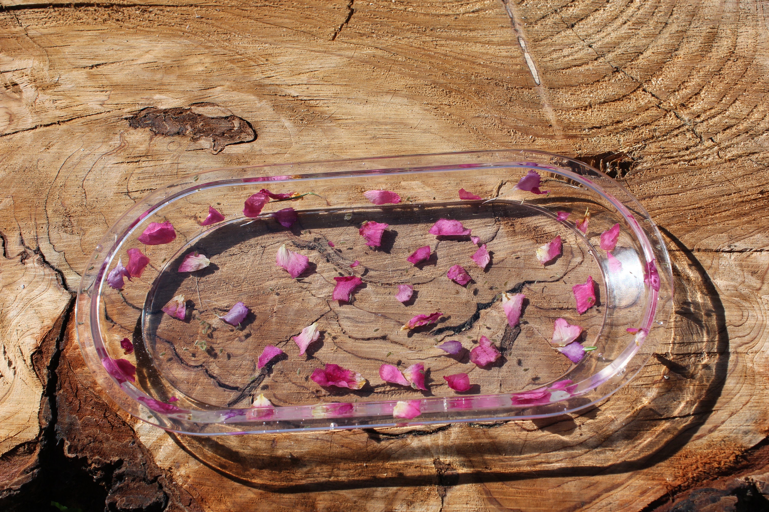 Flower Petal Epoxy Resin Rolling Tray Decorative Dish Roses Etsy