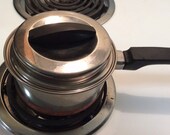 VIntage Flint Ware Ekco Copper Clad Stainless Steel 1 Quart Pot with Lid