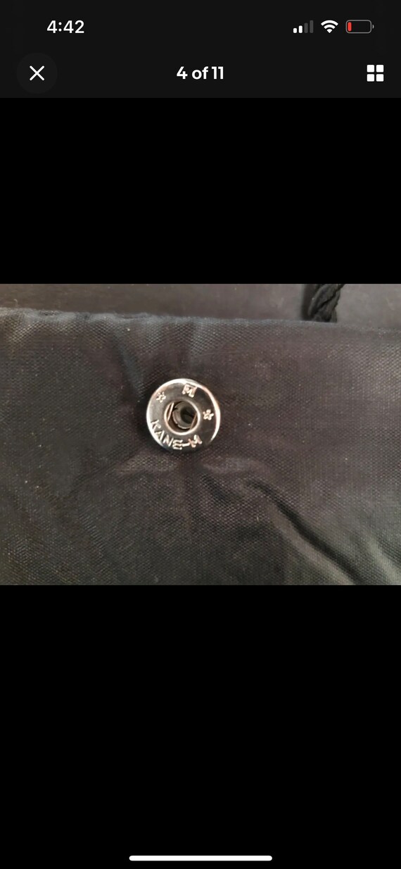 Vintage Kane-M Purse Black Velvet Beaded , Braide… - image 5