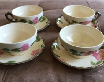 フランシスコ・デザートローズ陶器カップ＆ソーサーセット