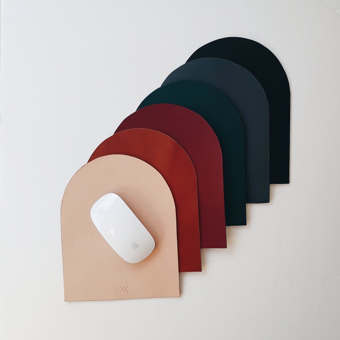 Leather Mouse Pad Mat Personalised Handmade Mousepad Minimal Etsy UK