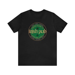 Personalized Irish Pub Custom Irish Name Unisex Jersey Short Sleeve Tee